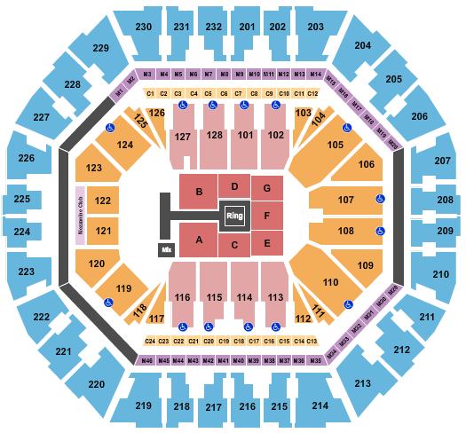 Oakland Arena WWE Seating Chart